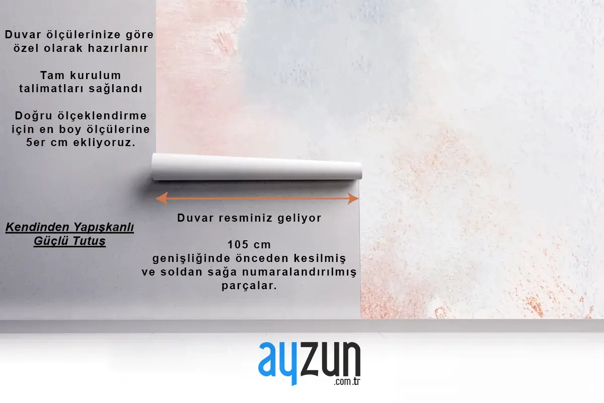 Oturma Odası Duvar Kağıdı Tuval Arka Plan Üzerine Pastel Yağlıboya Resim