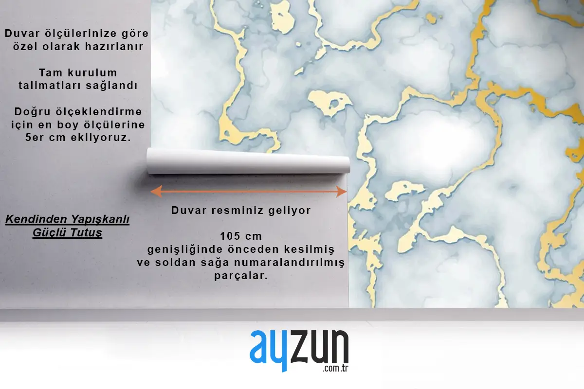 Altın Gerçekçi Sıvı Mermer Arka Plan Banyo Duvar Kağıdı