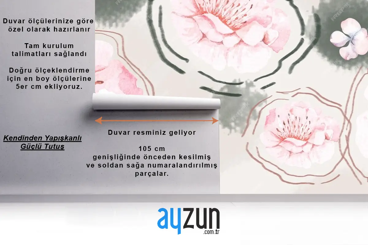 Kumaş Oturma Odası Duvar Kağıdı İçin Suluboya Ile Gül Dikişsiz Desen