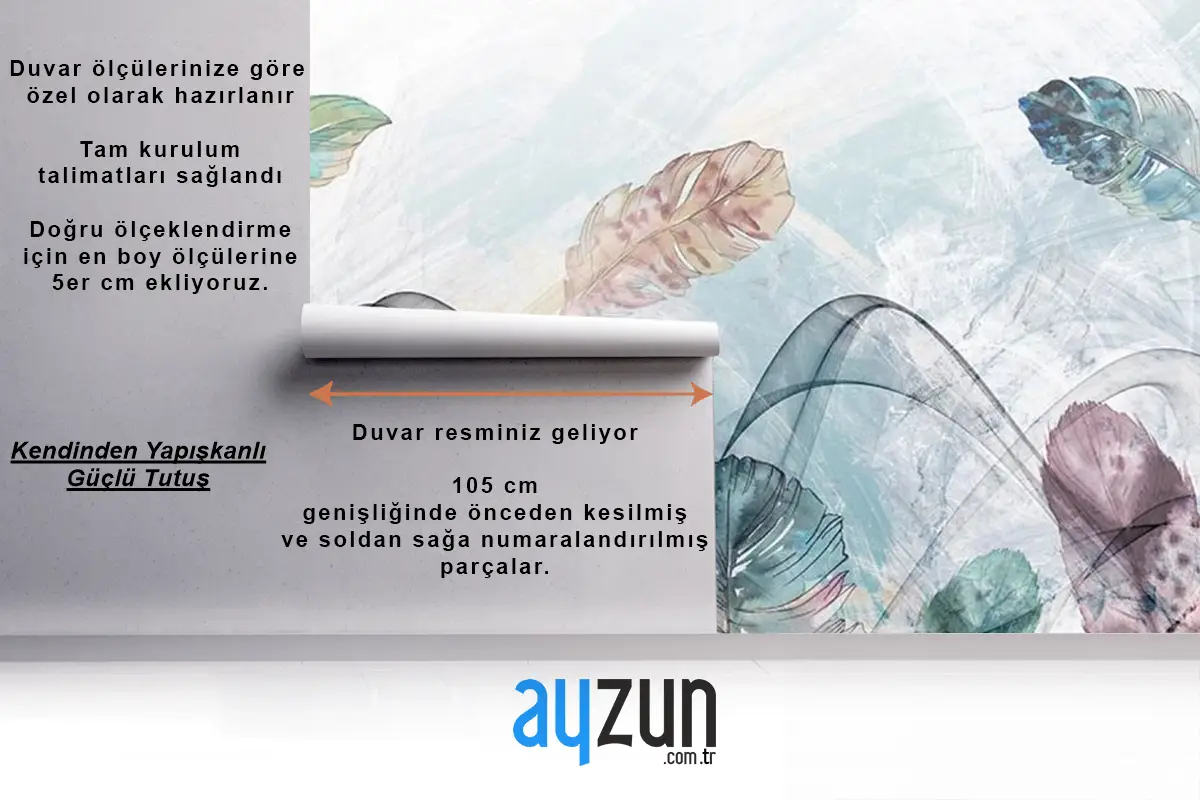 Soft Tüyler Duvar Kağıdı Renkli Tüyler Duvar Kağıdı