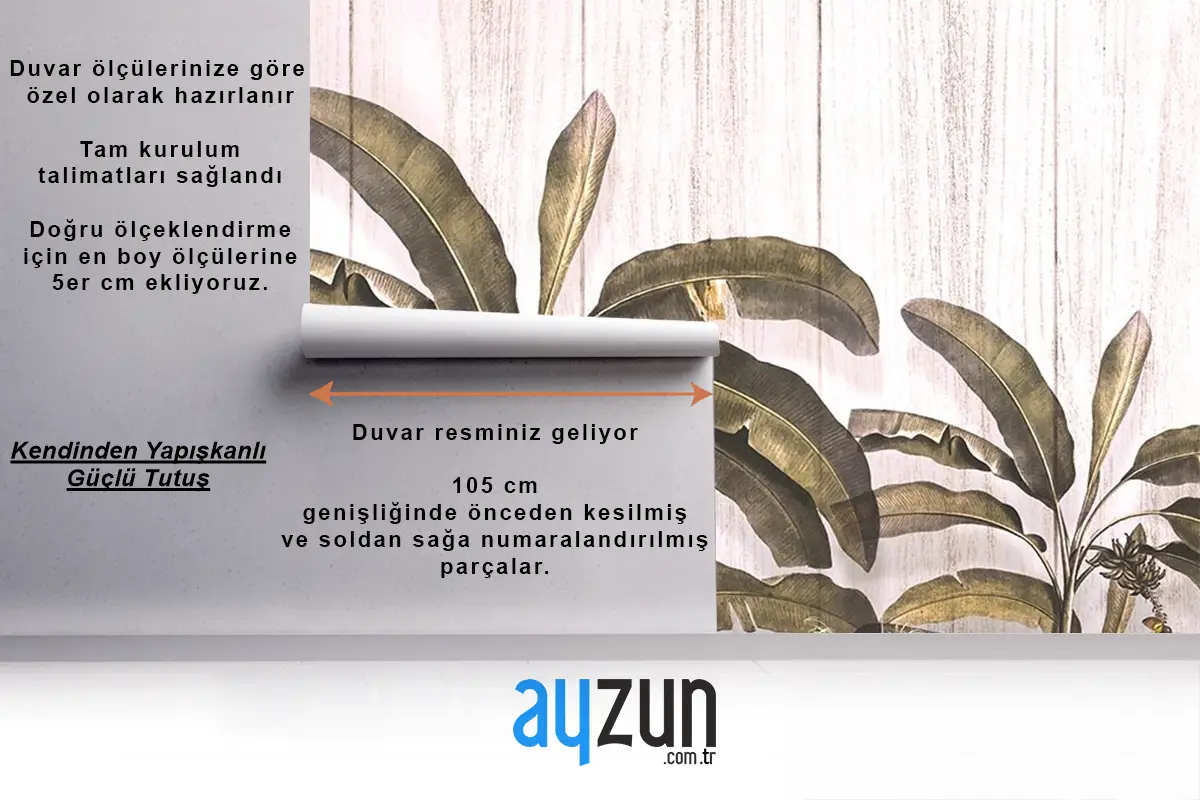 Tropikal Yapraklar Duvar Kağıdı Büyük Tropik Ağaçlar