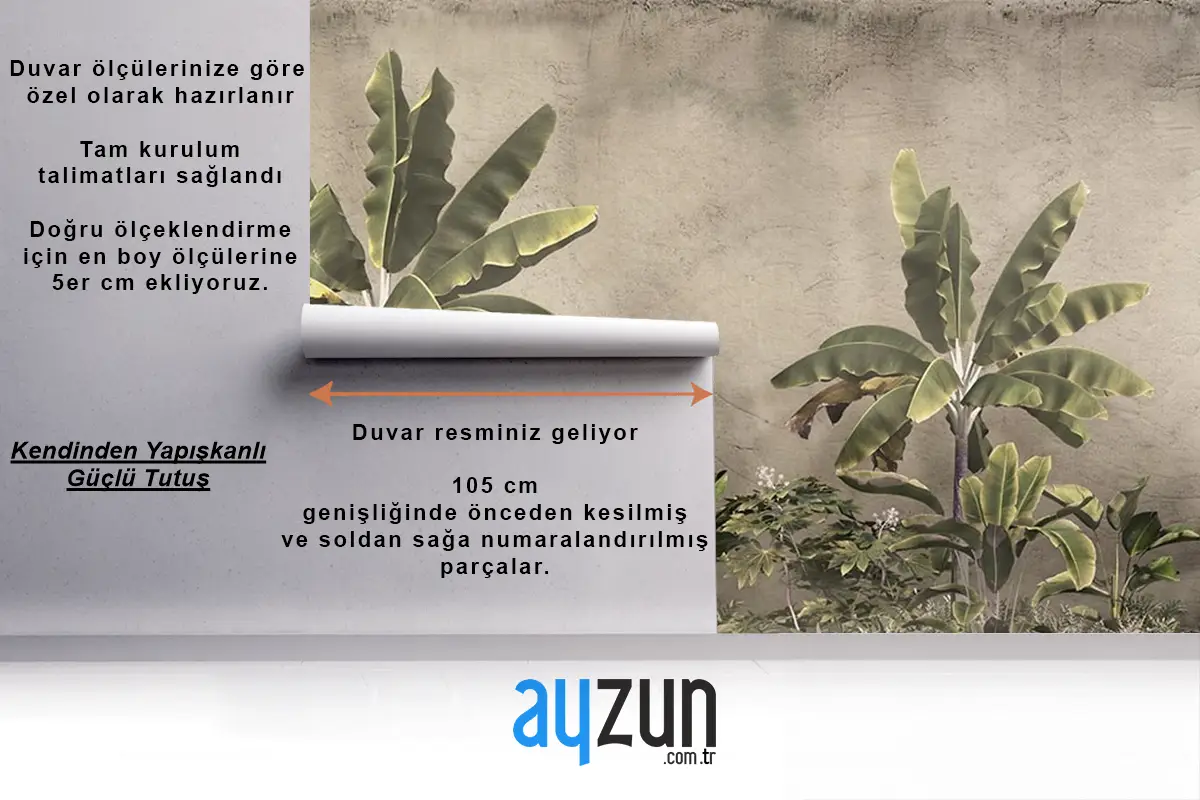 Tropikal Yapraklar Duvar Kağıdı Tropikal Muz Ağaçları