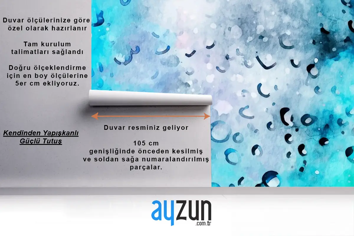 Yeşil Dokulu Suluboya Banyo Duvar Kağıdı