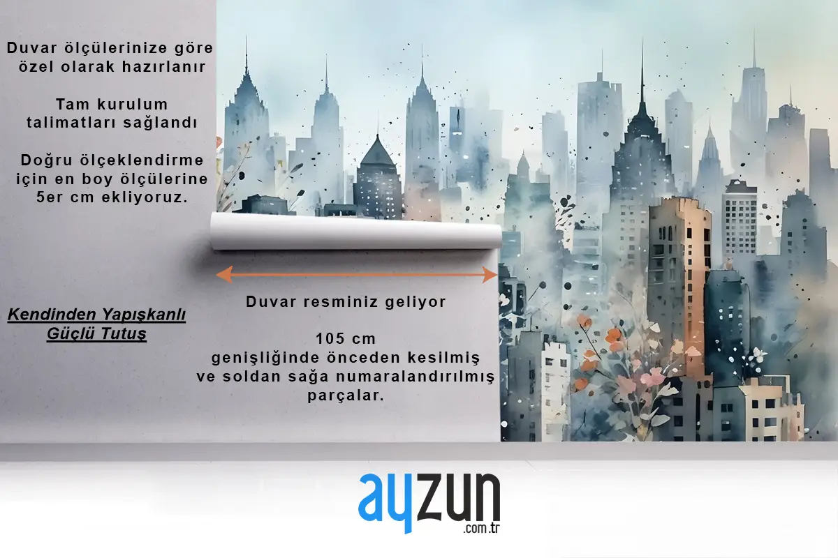 Soyut Şehir Manzarası Duvar Kağıdı 