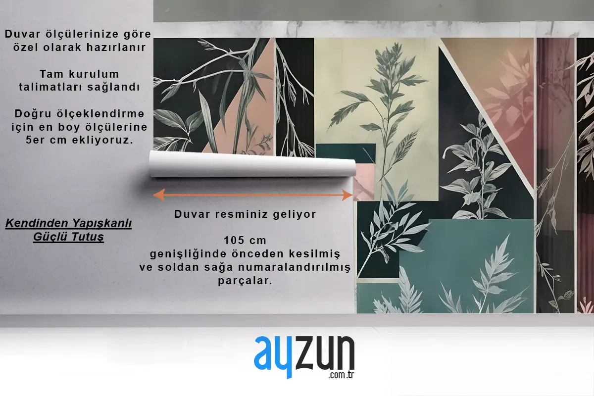 Soyut Çiçek Sanatı Duvar Kağıdı 