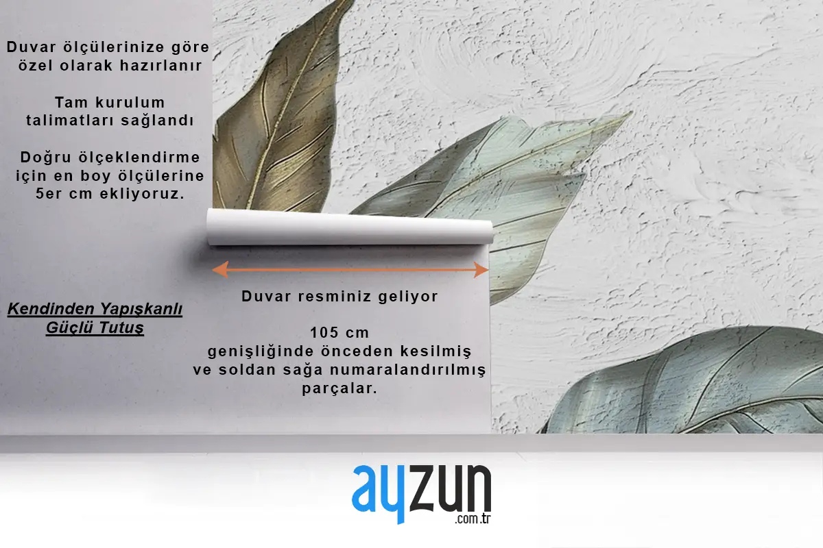 Soyut Handpainted Nostaljik Yapraklar Yağlıboya Sanat Asılı Resim Yatak Odası Duvar Kağıdı Duvar