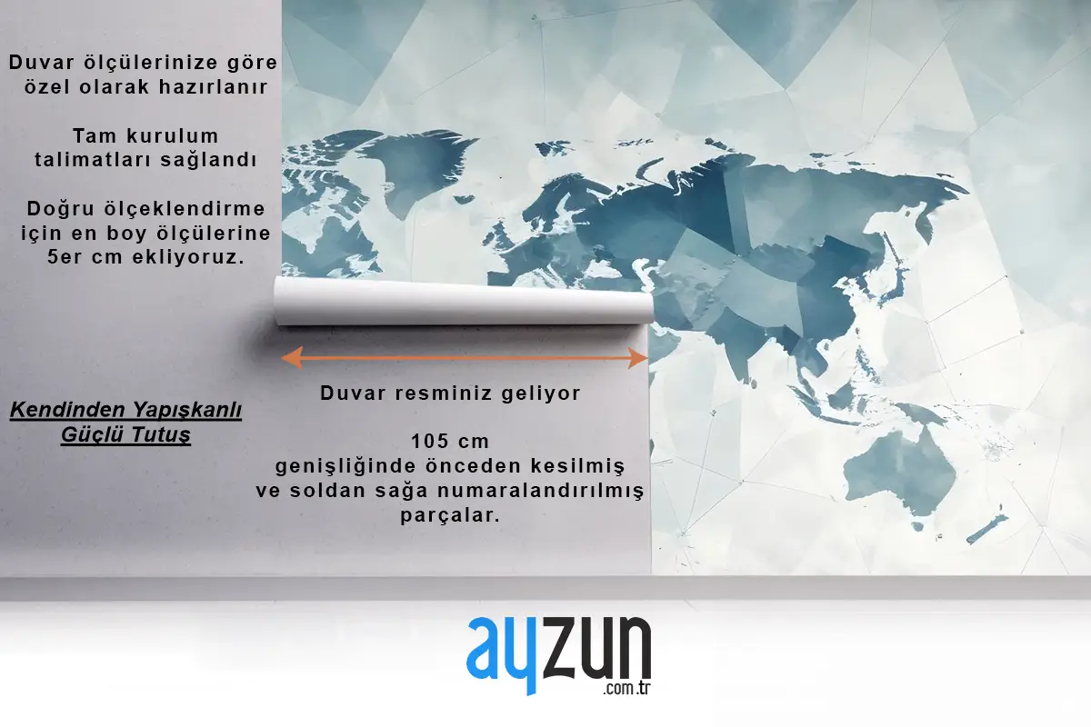 Geometrik Çizgili Soyut Harita Duvar Kağıdı