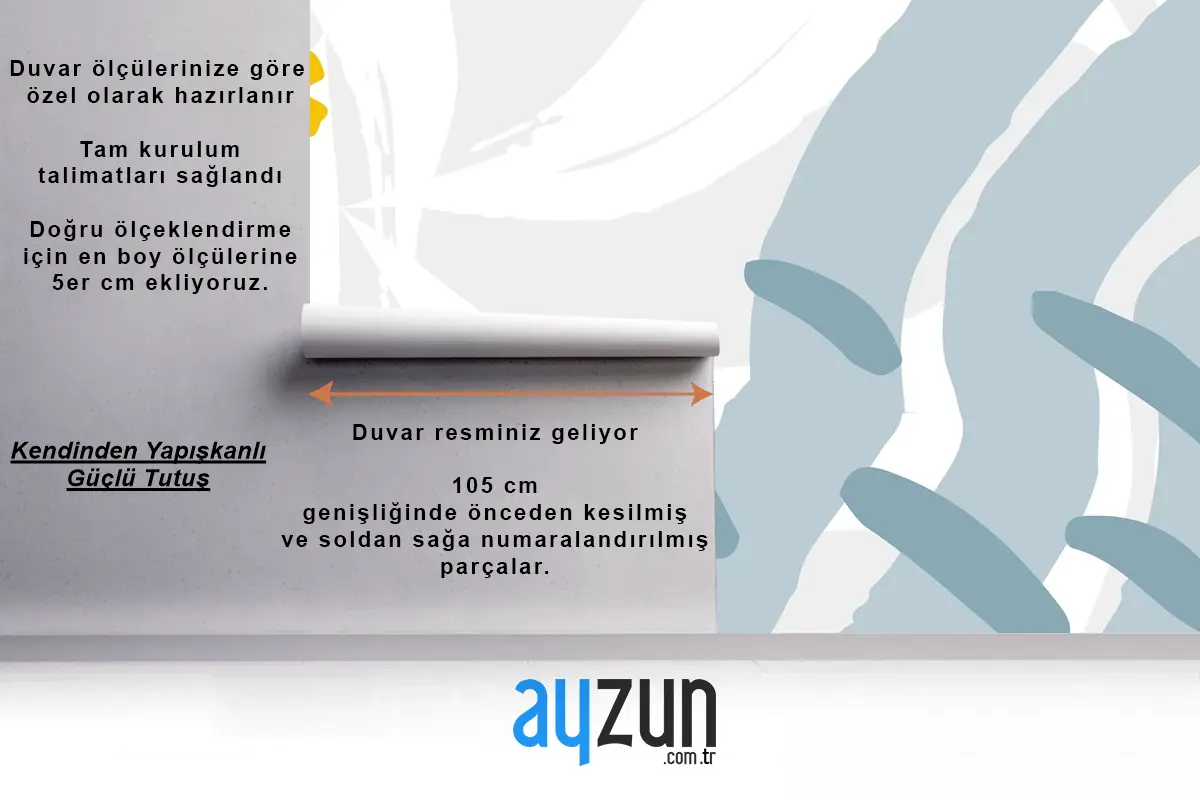 Renkli Tasarımlı Soyut Şekil Renk Sıçrama Çocuk Odası Duvar Kağıdı 