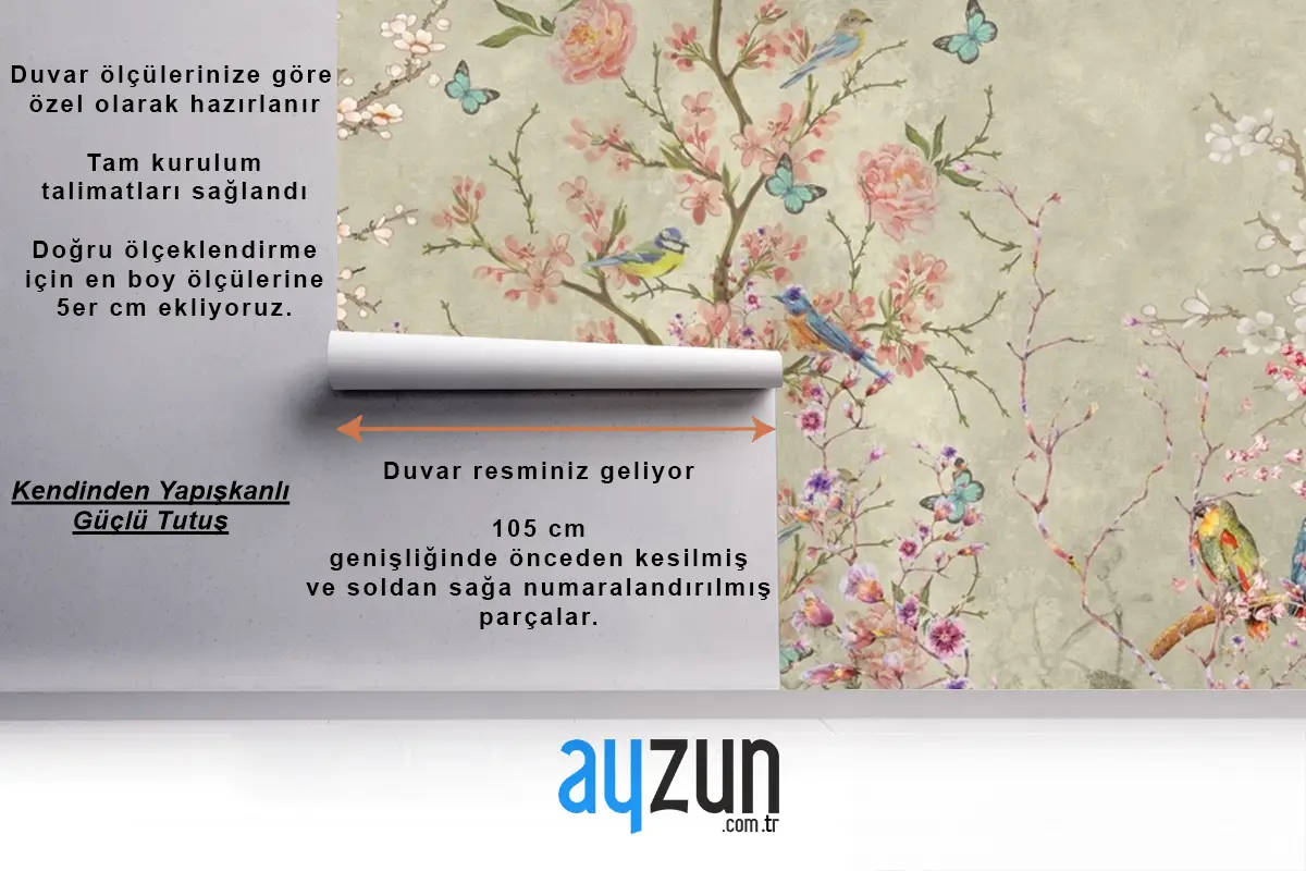 Kaprisli Kuşlar Çiçek Açıyor Doğanın Lezzetinin Dansı Duvar Kağıdı