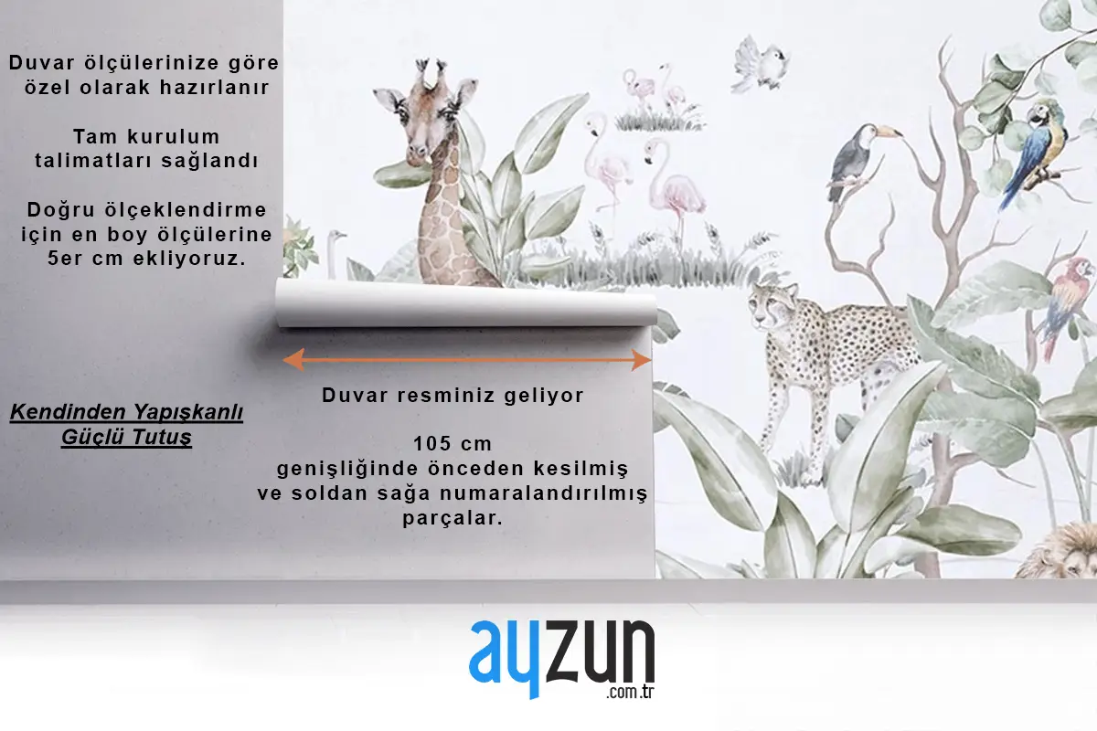 Ağaçlar Ve Yapraklar Arasında Sevimli Hayvanlar Duvar Kağıdı