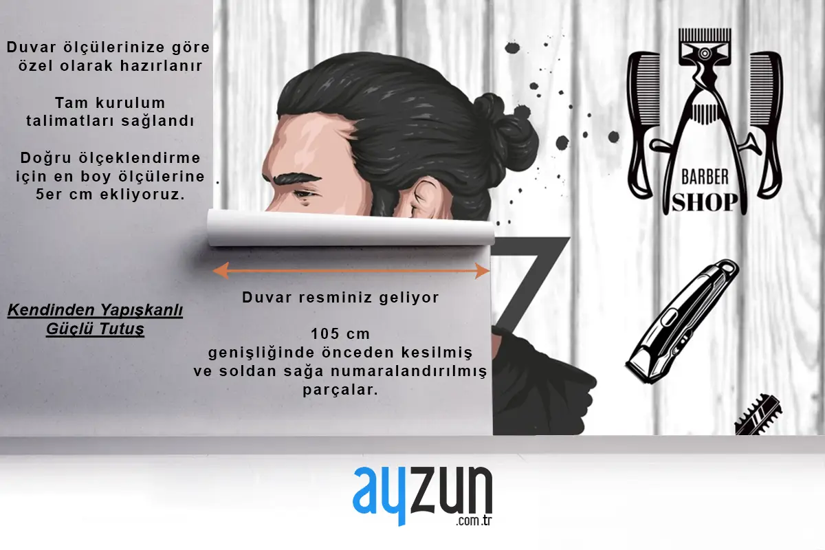 Ahşap Arka Plan Siyah Saçlı Kuaför Erkek Duvar Kağıdı