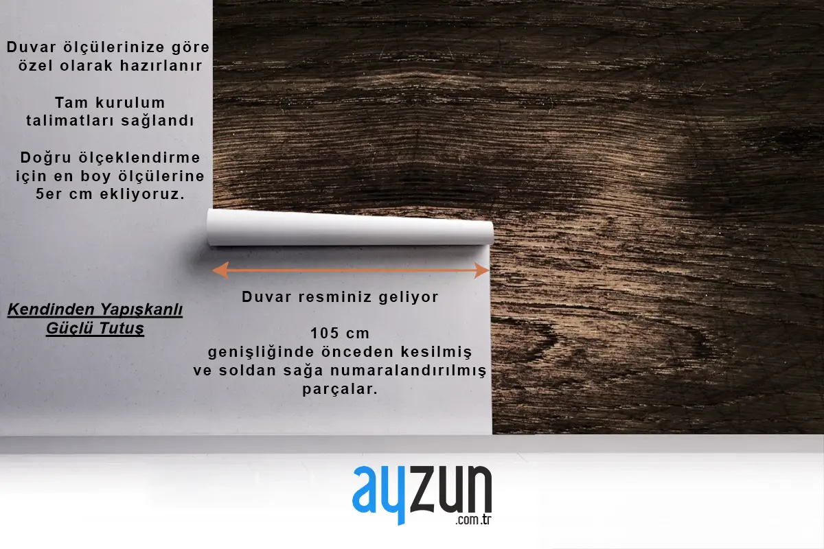 Ahşap Desenli Koyu Duvar Kağıdı