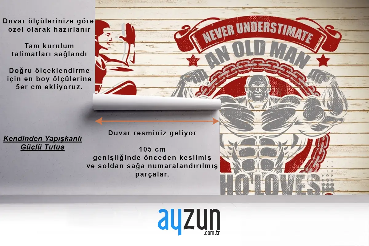 Ahşap Temalı Fitness Spor Salonu Duvar Kağıdı