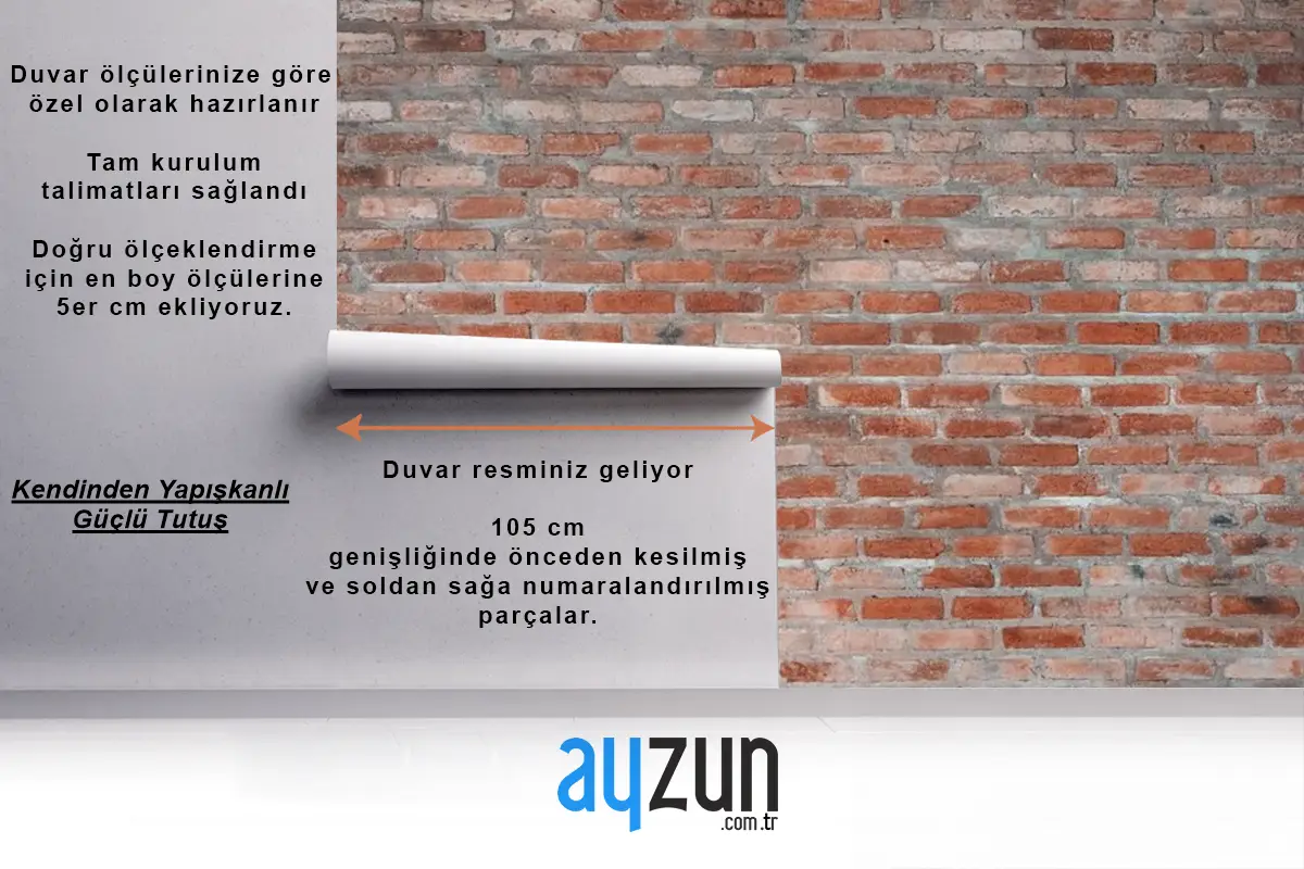 Antik Duvar Grunge Tuğla Desenli Duvar Kağıdı