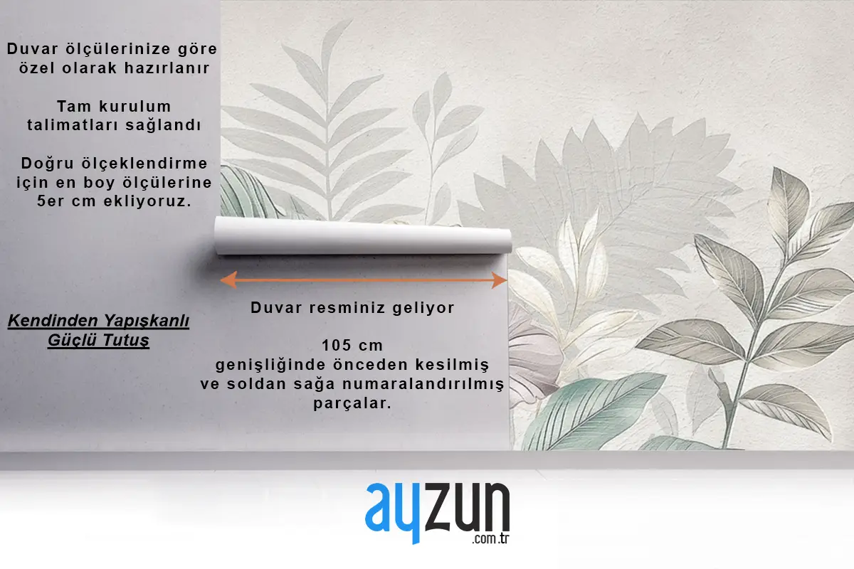 Antika Dokulu Çiçekli Desen Vintage Duvar Kağıdı