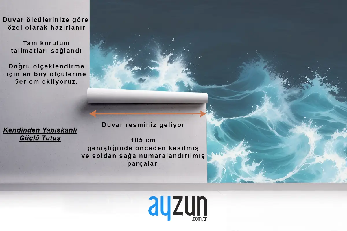 Baltık Fotografik Okyanus Banyo Duvar Kağıdı