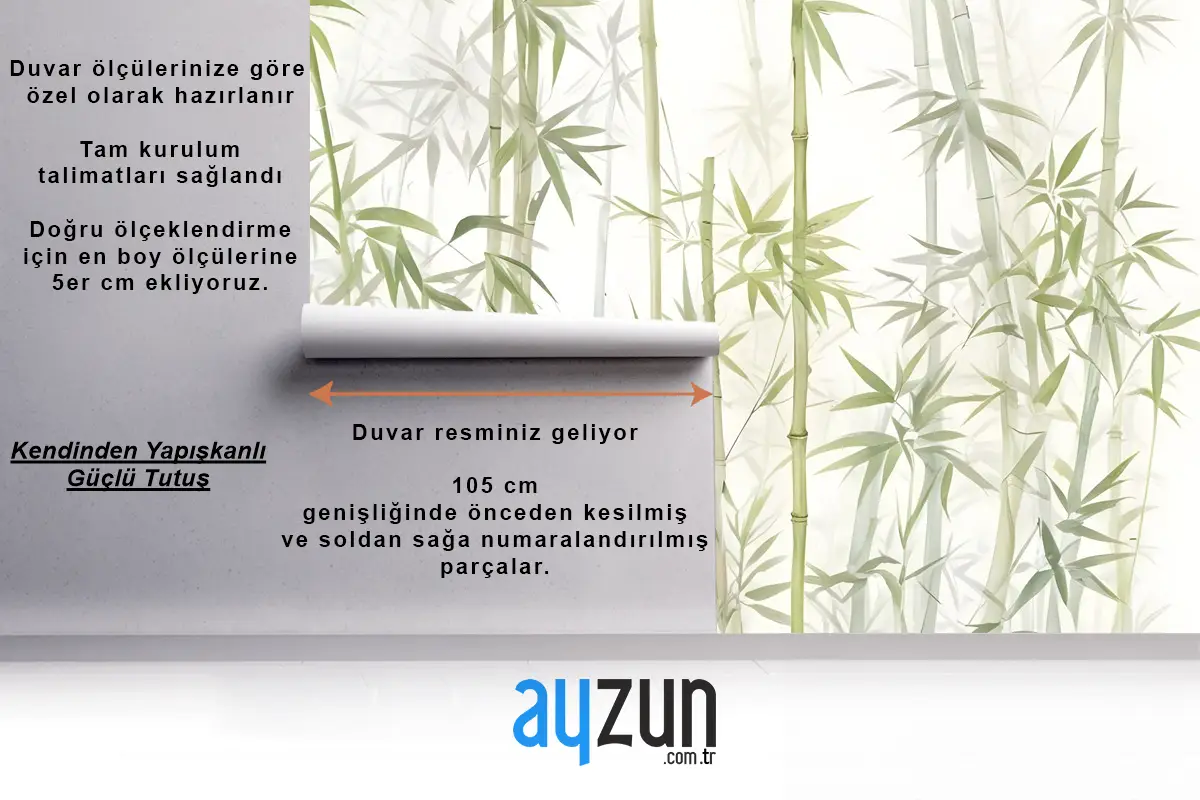 Leopar Duvar Kağıdı Duvar Resimleri Ile Bambu Ağaçları