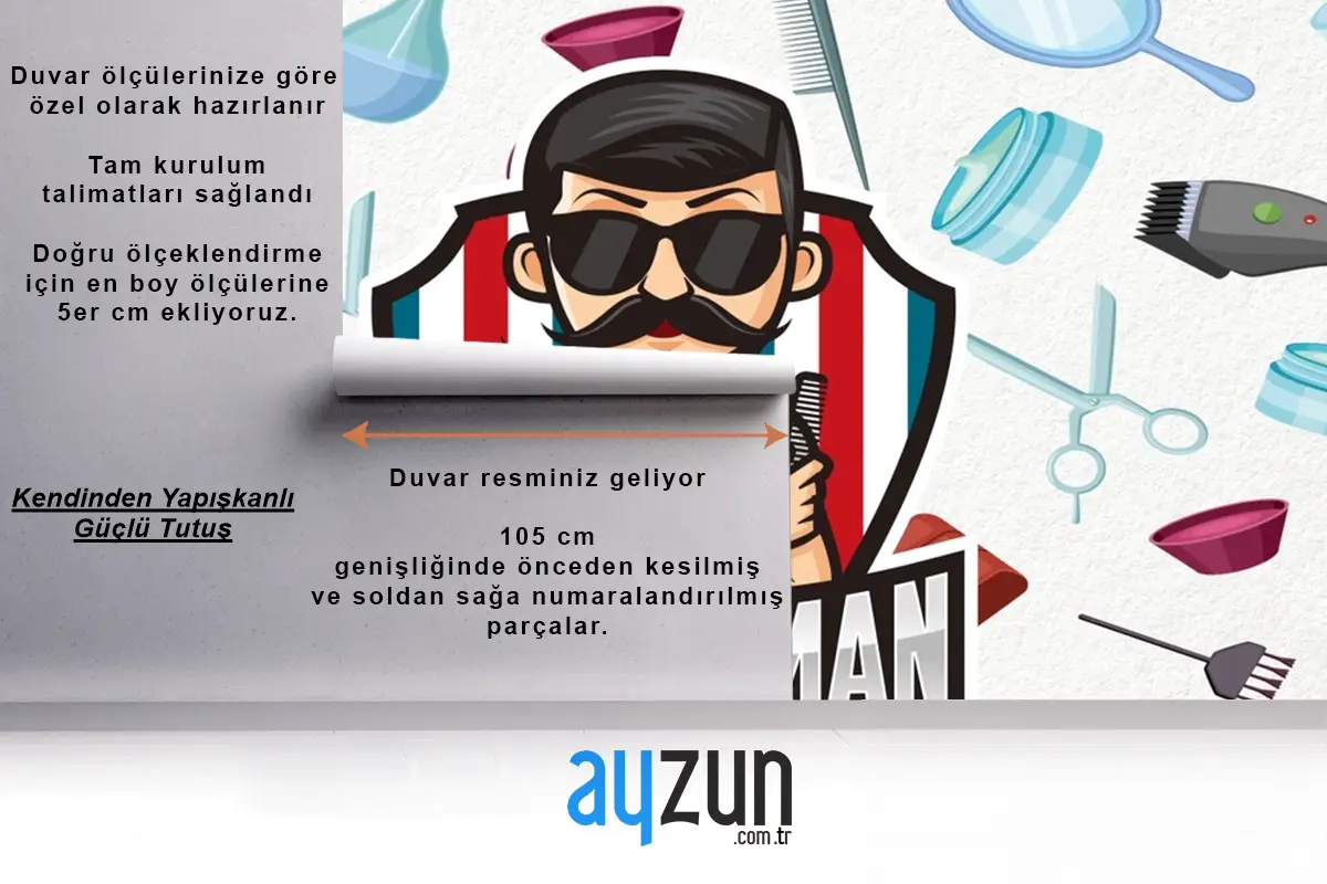 Barberman Erkek Kuaför Duvar Kağıdı