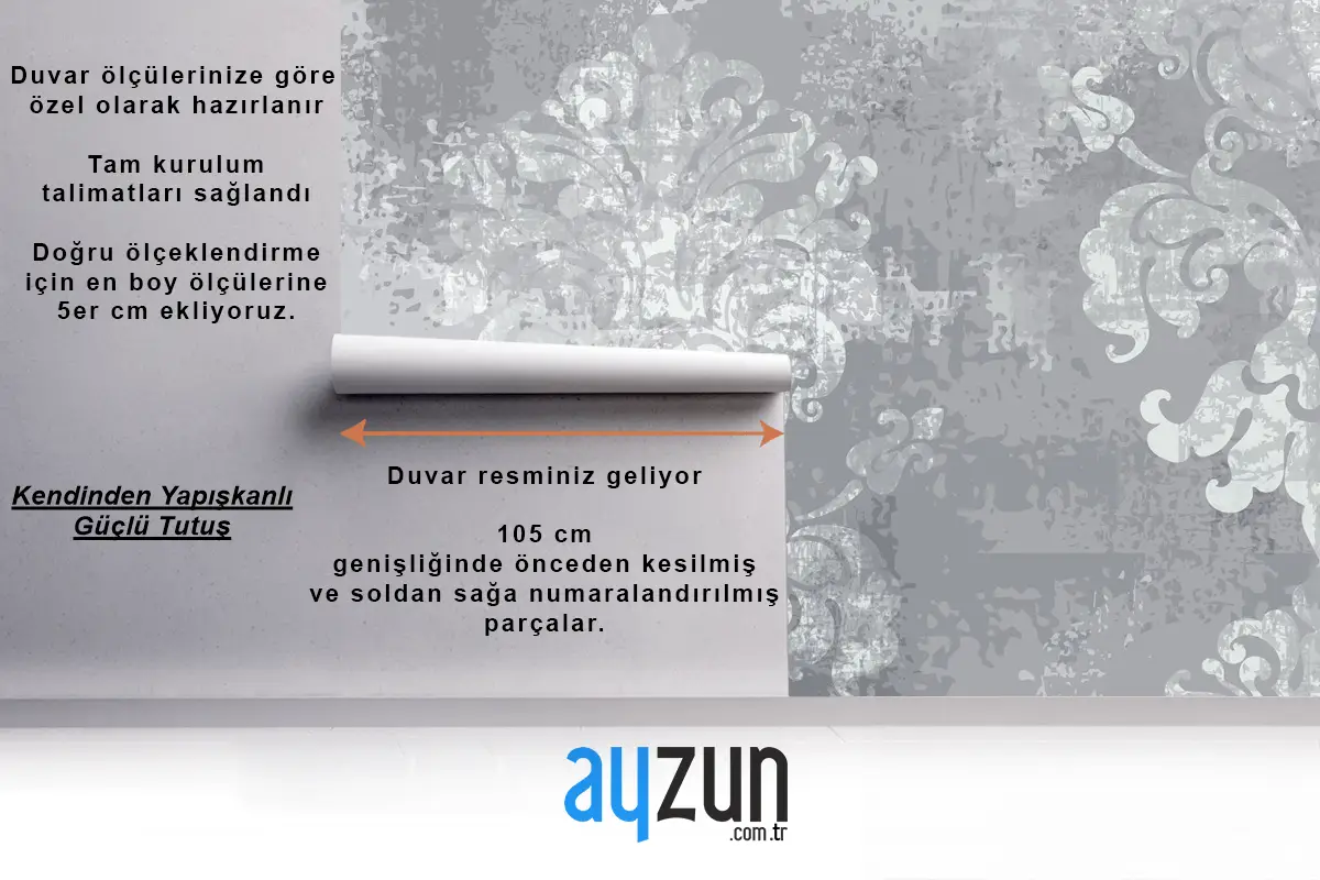 Barok Süsleme Lüks Suluboya Trend Doku Vintage Duvar Kağıdı