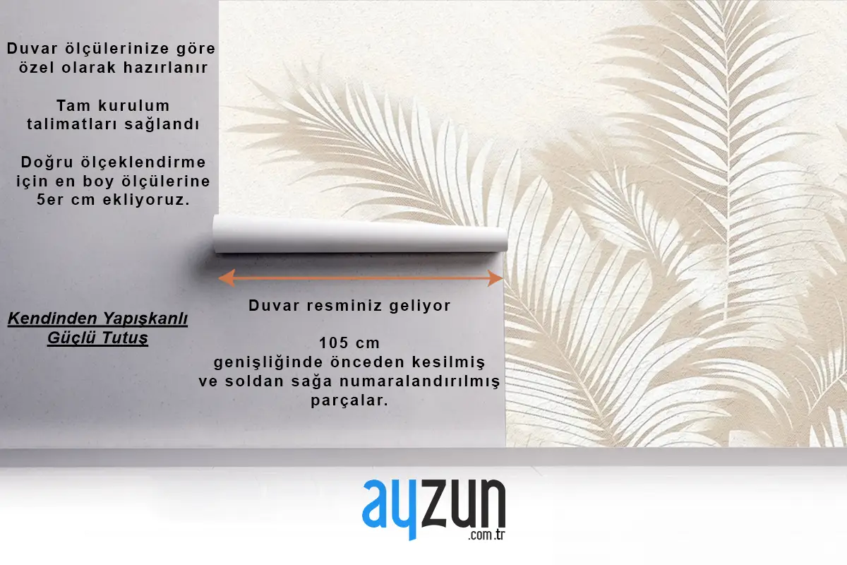 Bej Tonlarında Tropikal Dokunuş Vintage Duvar Kağıdı