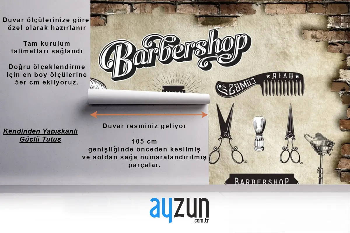 Berbera Aletleri Kuaför Duvar Kağıdı