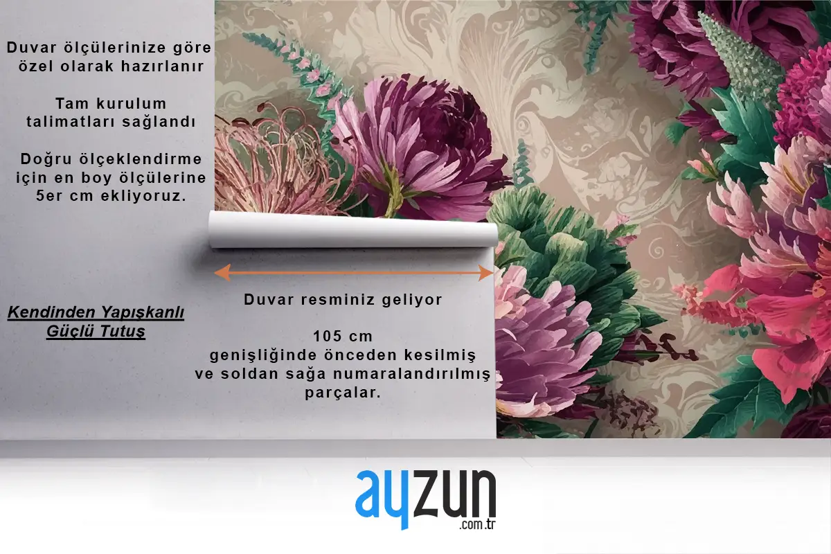 Bir Çiçek Aranjmanı Vintage Duvar Kağıdı