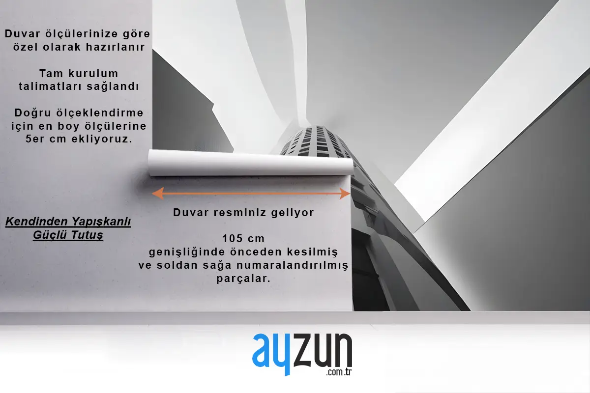 Siyah Beyaz Mimari Birinci Şahıs Perspektif Duvar Kağıdı 