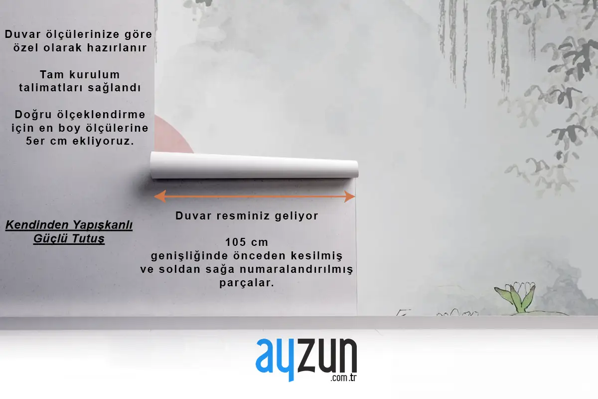 Boş Yapraklı Çerçeve Tasarımı Duvar Kağıdı 