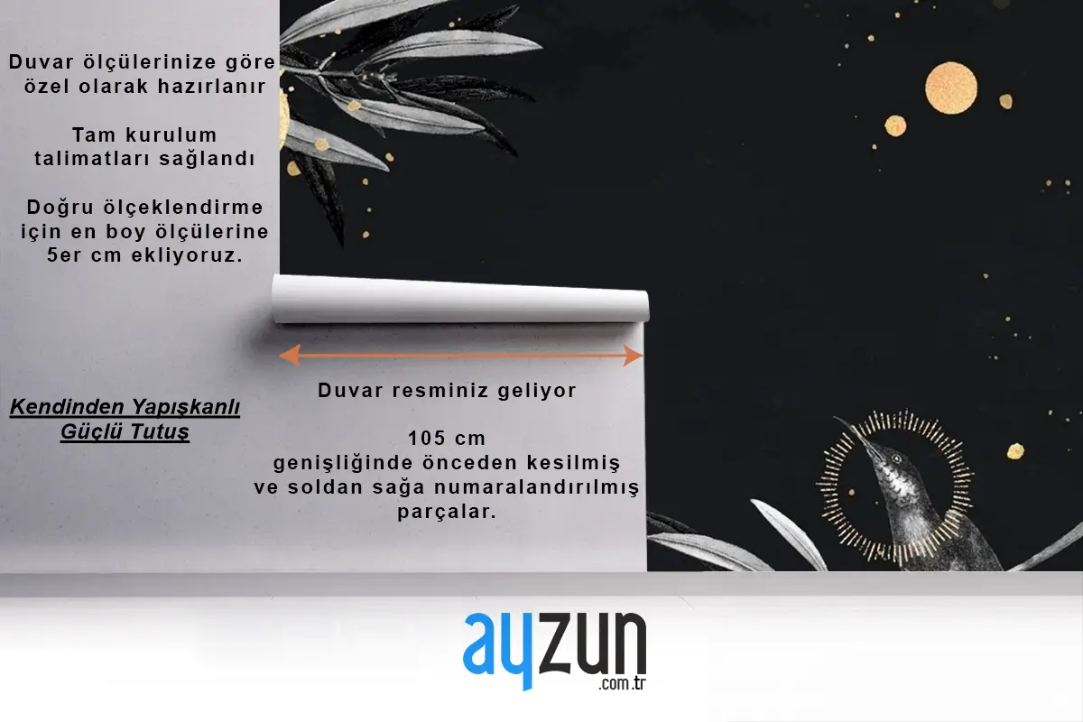 Boş Parıltılı Altın Çerçeve Duvar Kağıdı