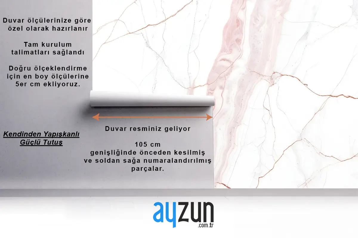 Bronz Dokulu Mermer Banyo Duvar Kağıdı