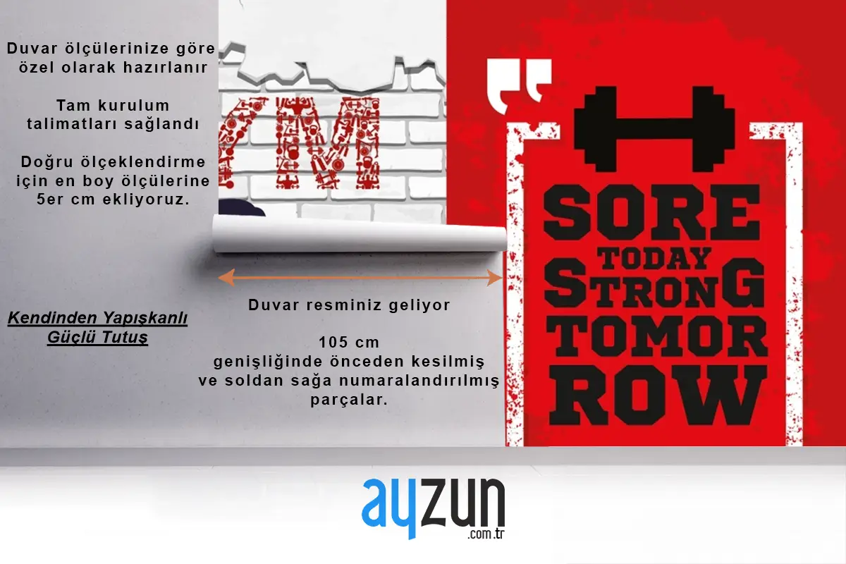 Bugün Ağrılı Yarın Güçlü Yazılı Duvar Kağıdı