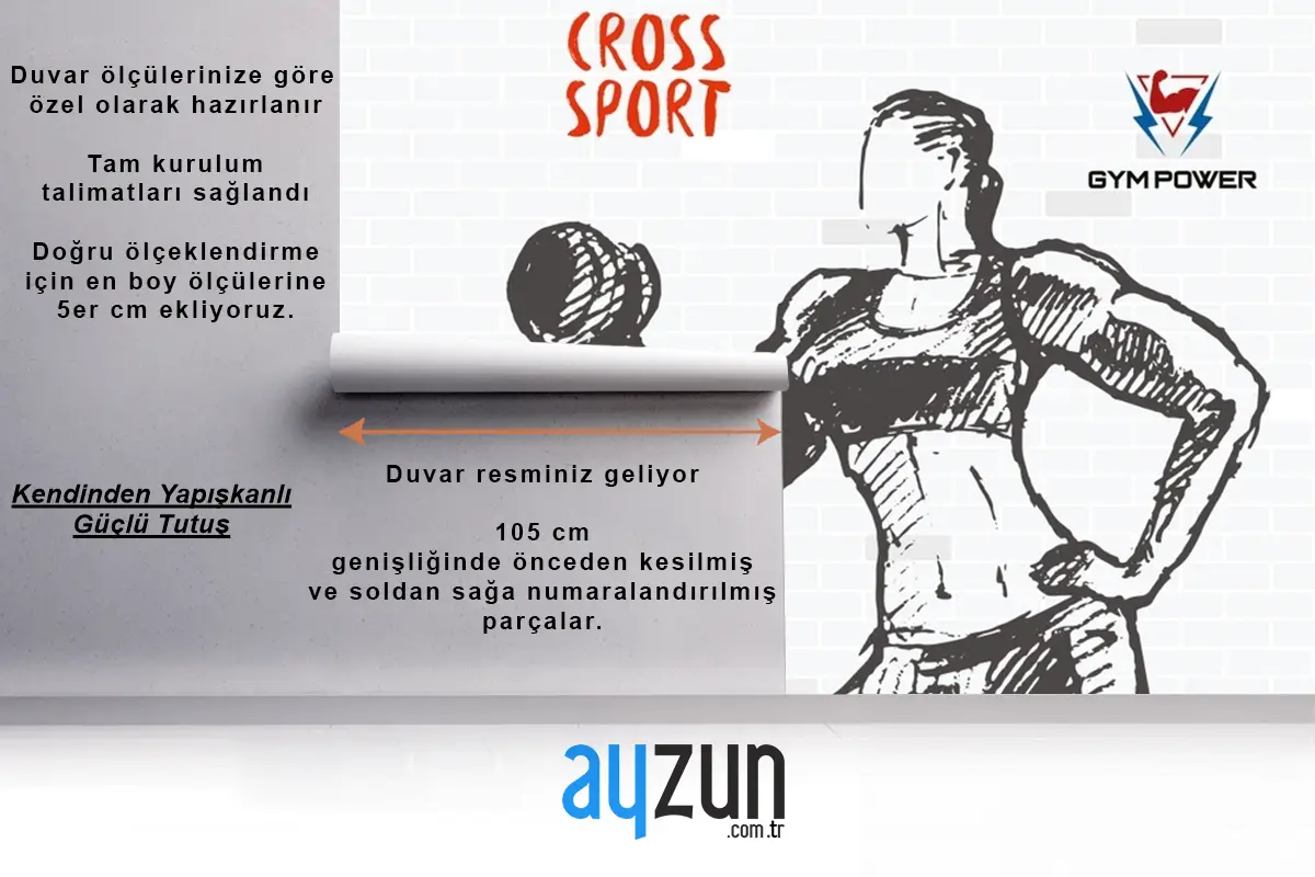 Çapraz Spor Gym Fitness Duvar Kağıdı