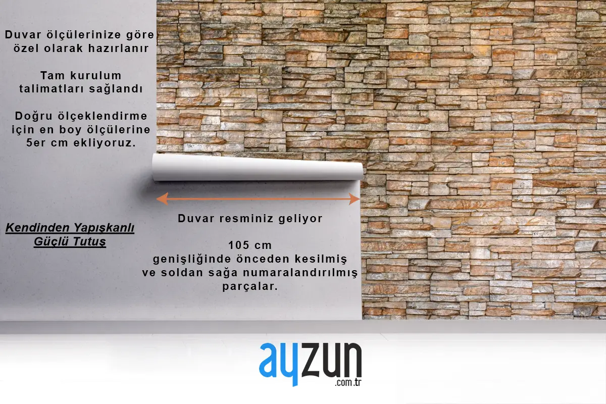 Çatlak Taştan Yapılmış Bir Duvar Kahverengi Ve Gri Duvar Kağıdı