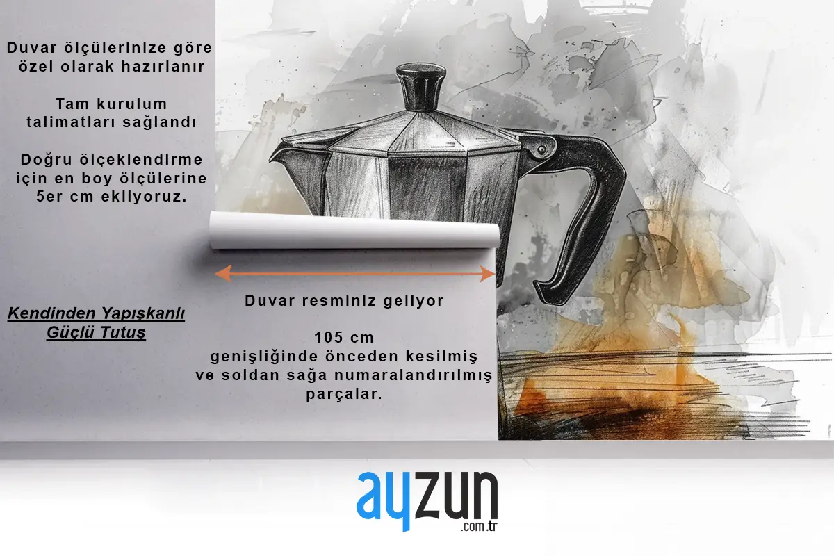 Çaydanlık Ve Fincan Cafe Duvar Kağıdı