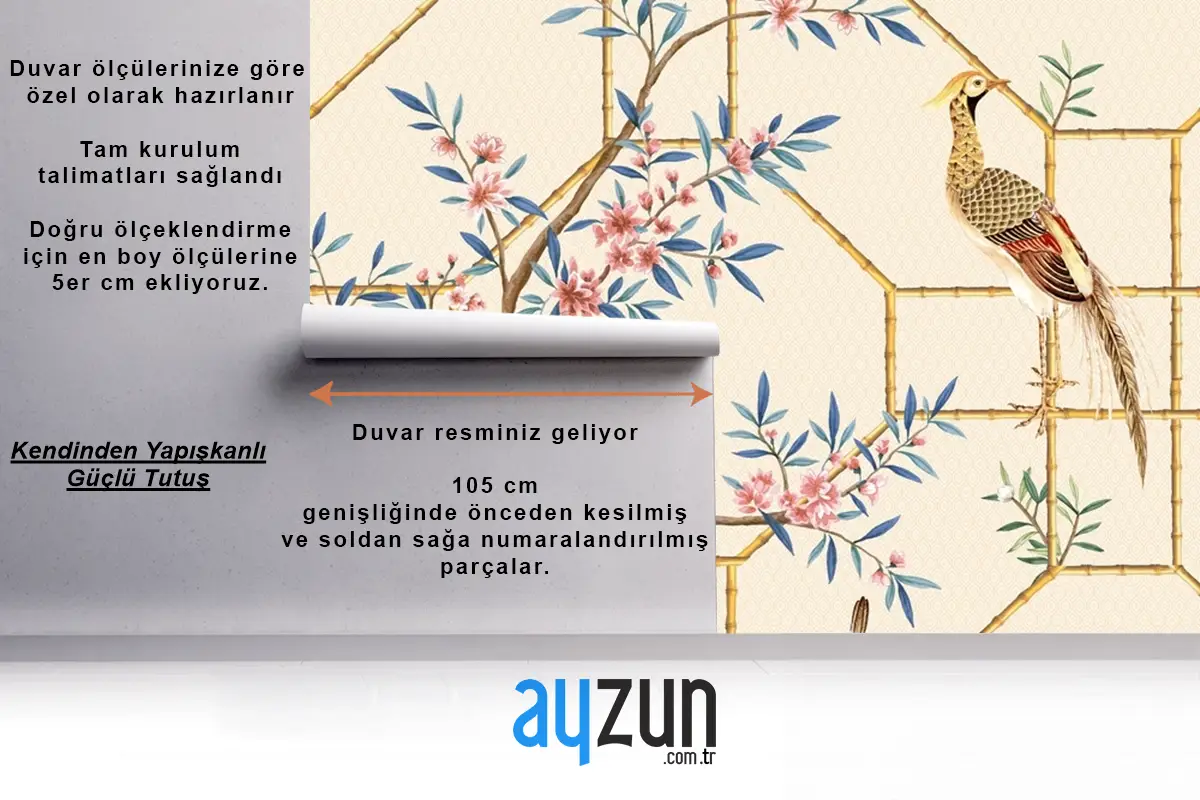 Suluboya Handpainted Gül Şakayık Çiçeği Soyut Duvar Kağıdı 