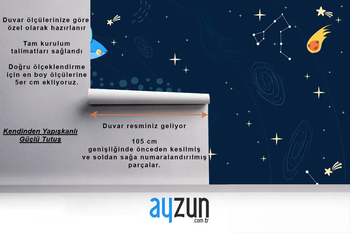 Çocuk Uzay Boys Çocuk Odası Duvar Kağıdı