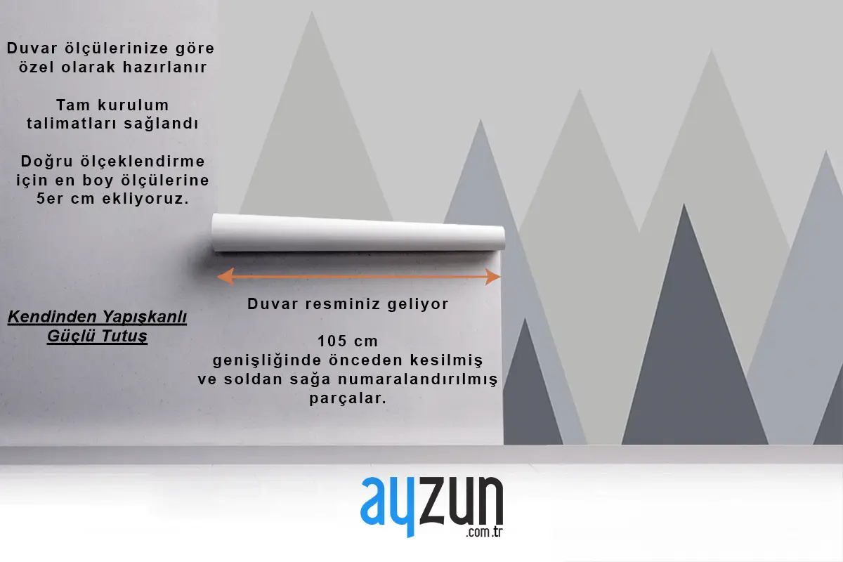 Dağlar Çocuk Odası Duvar Kağıdı Bebek Odası Duvar Kağıdı