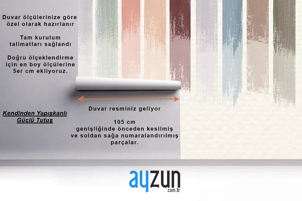 Çocuk Odası Duvar Kağıdı  Bebek Odası Soft Renkler