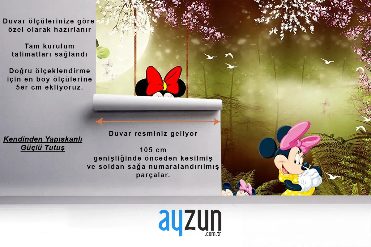 Çocuk Odası Duvar Kağıdı Mickey Mouse