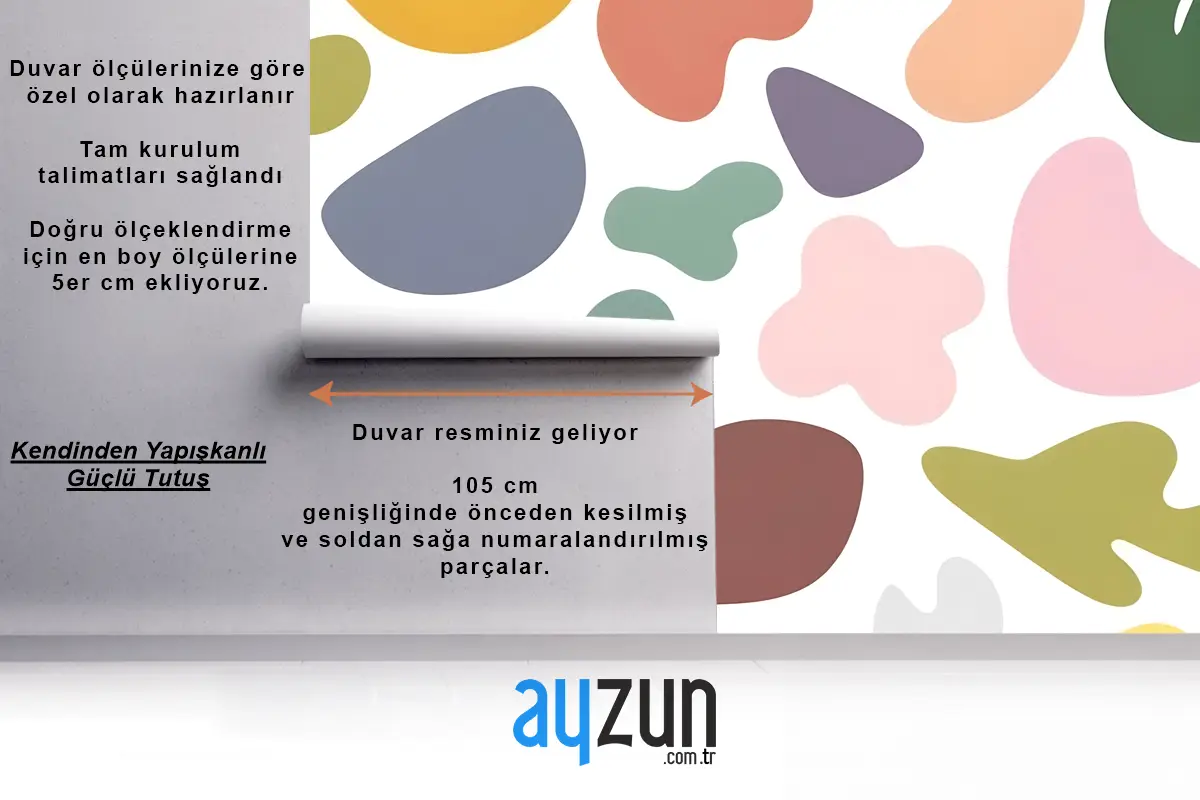 Beyaz Antre  Hol  Koridor Duvar Kağıdı Duvarında Rastgele Desenle Düzenlenmiş Daireler De Dahil Olmak Üzere Çeşitli Pastel Tonlarda Renkli Soyut Şekiller