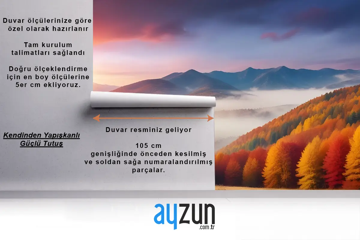 Renkli Doğa Sonbahar Duvar Kağıdı 