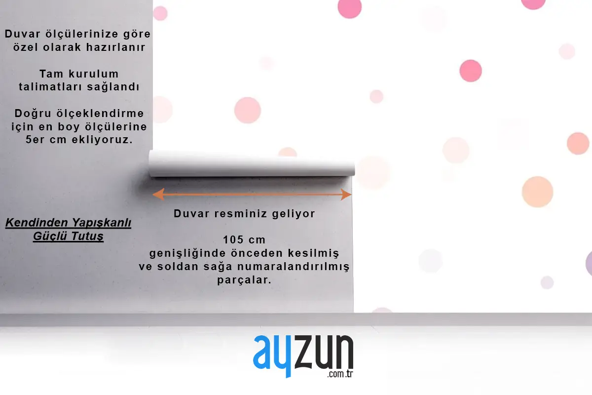 Beyaz Arka Planda Renkli Noktalar Dikişsiz Desen Çocuk Odası Duvar Kağıdı