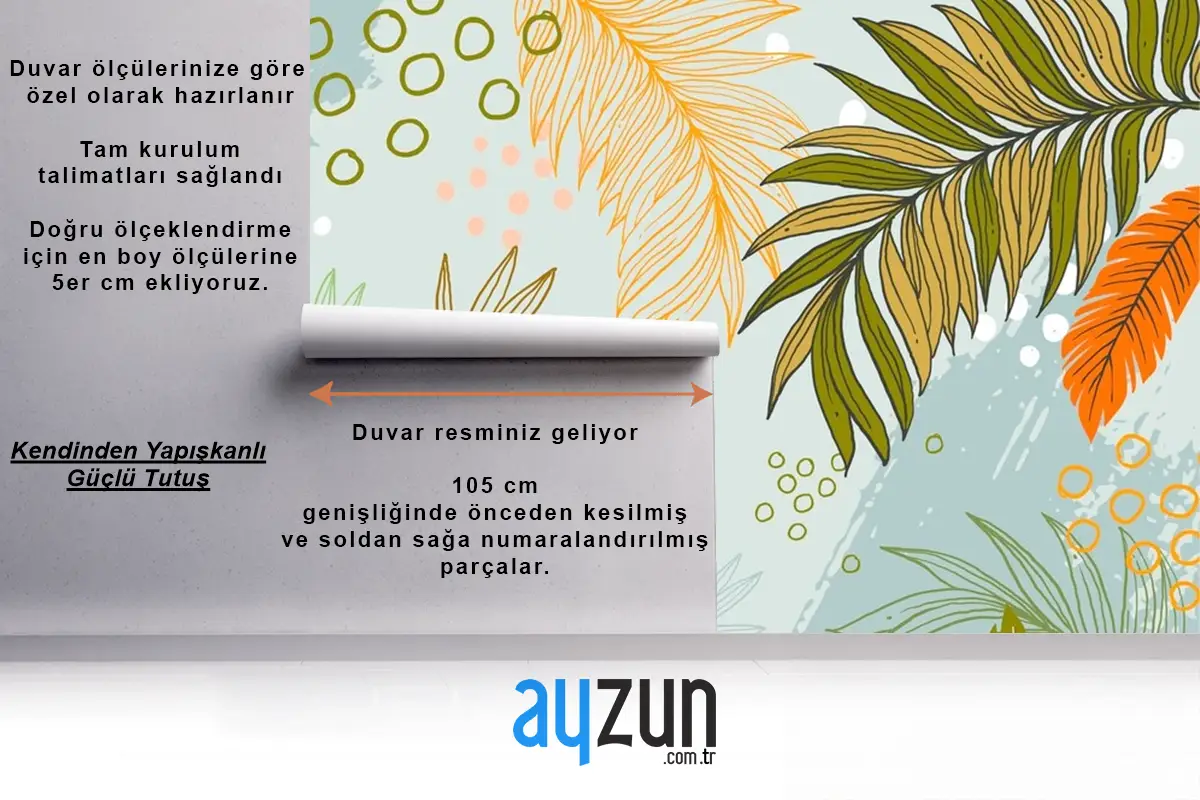 Renkli Yaz Arka Plan Tarzı Duvar Kağıdı 