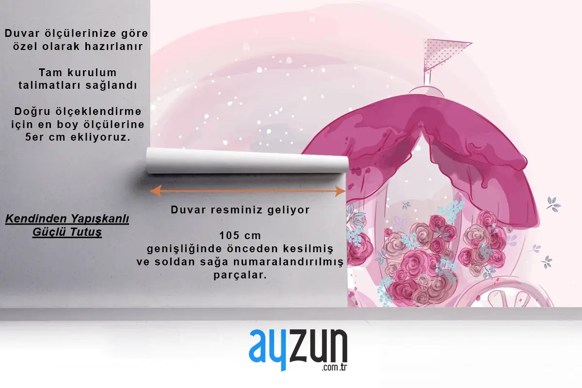 Tatlı Suluboya Tarzında Elle Çizilmiş Sevimli Bebek Tek Boynuzlu Çocuk Odası Duvar Kağıdı