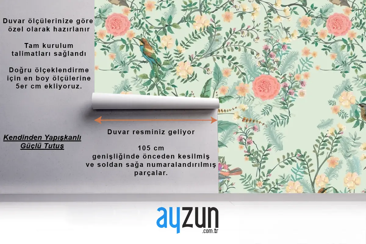 Duvar Kağıdı Duvarı İçin Vintage Dekoratif Bahçe Kusursuz Deseni