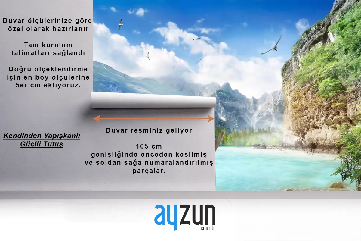 Dağların Arasında Saklı Göl Manzara Duvar Kağıdı