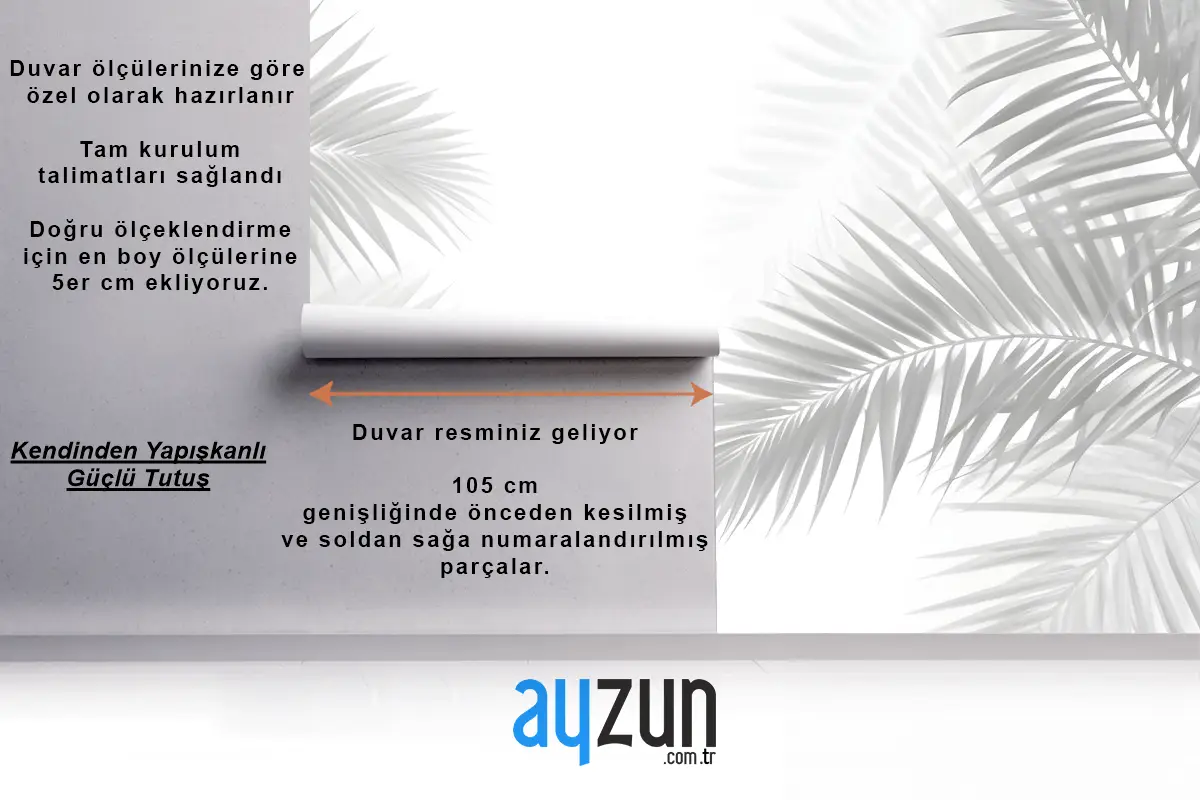 Koyu Tropikal Yaprak Duvar Kağıdı 