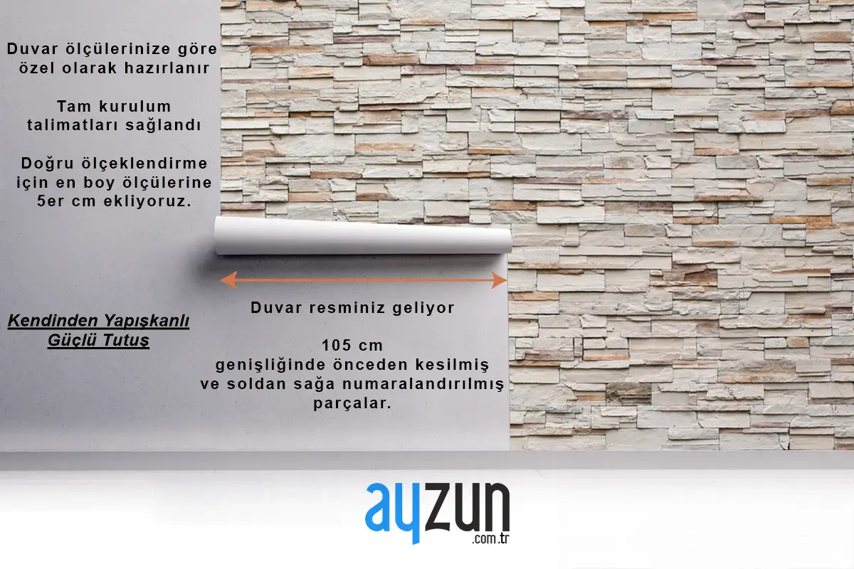 Dekoratif Taş Duvar Arka Plan Deseni Duvar Kağıdı