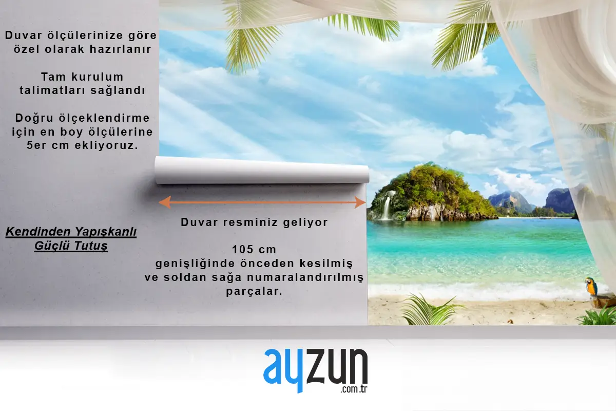 Deniz Kenarı Ahşap İskele Duvar Kağıdı