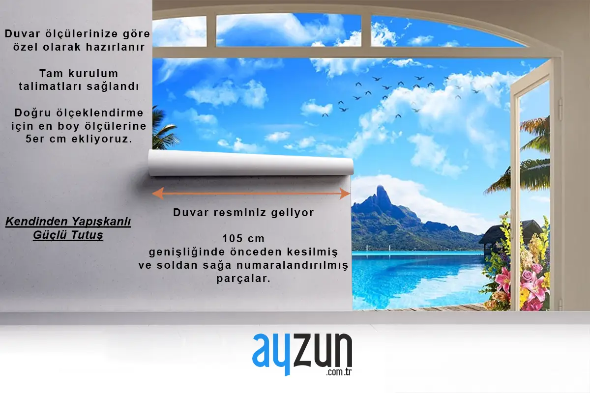 Deniz Manzarasına Açılan Mükemmel Duvar Kağıdı